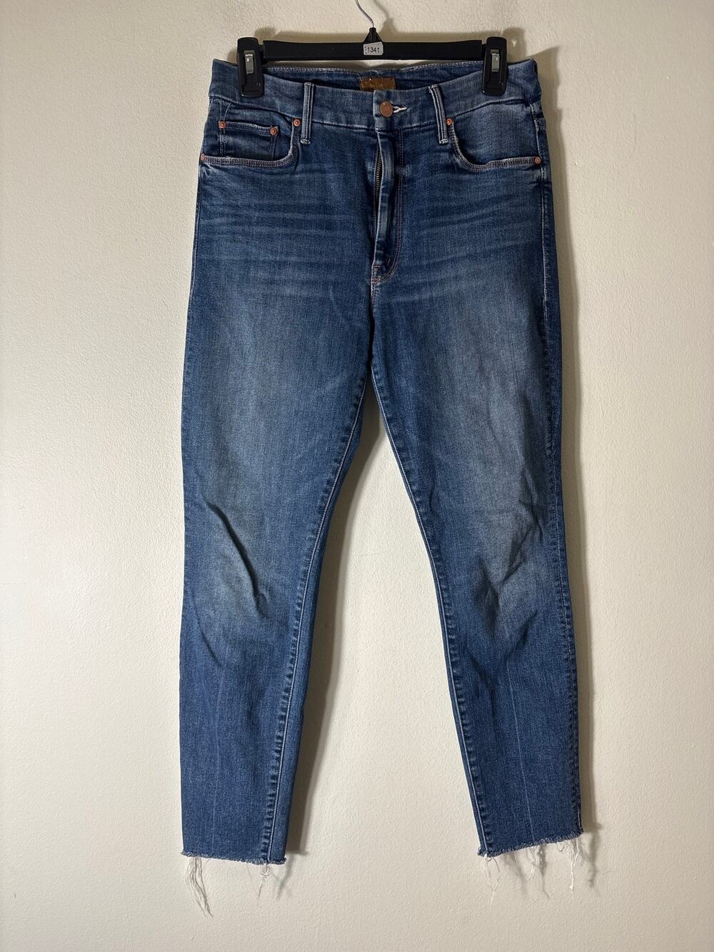 Mother High Waisted Looker Ankle Fray Denim Sz 30